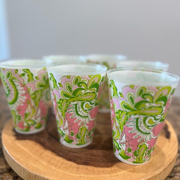 Lilly Pulitzer | Dining | Lilly Pulitzer Set Of 6 Drinking Cups | Poshmark